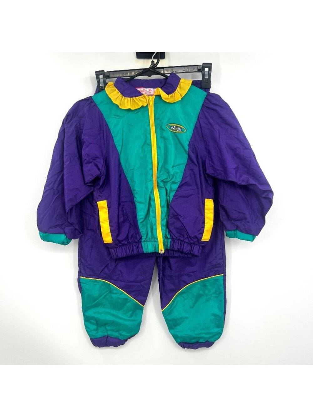 Vintage Danielle B. Active Wear 90's Nylon Kid's Track Suit Size 5/6
